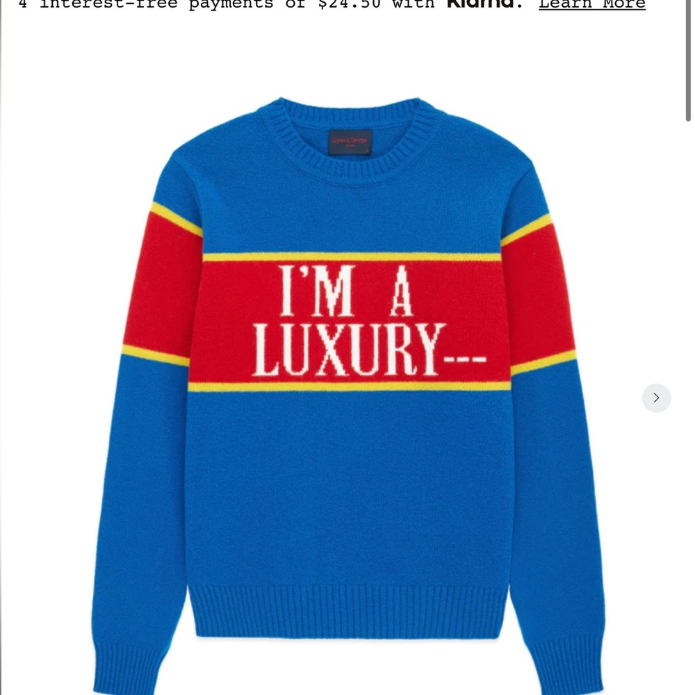 Rowing Blazers “I’m a luxury sweater”
